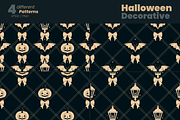 Halloween Decorative background set, a Background Graphic by moja doodle (Thumbnail 2 of 4)