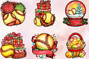 Softball Baseball Clipart Bundle., an Illustration by SVGArt (Thumbnail 2 of 9)