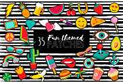 Trendy Patches: vintage 90's set!, a Graphic by Cienpies Design (Thumbnail 6 of 8)