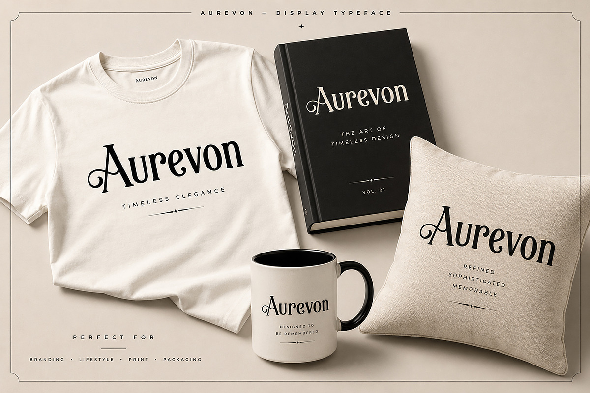 Aurevon – Elegant Serif Typeface, a Serif Font by Wow Magic (Photo 2 of 4)