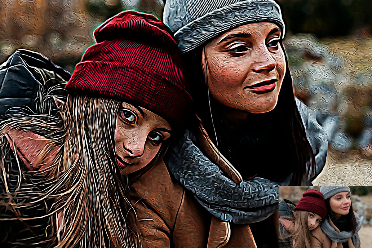Oil Art Photoshop Action, an Action Add-On by Grishka89 (Photo 2 of 13)