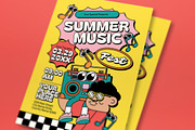 Yellow Summer Music Fest Flyer Set, a Flyer Template by graphicook (Thumbnail 2 of 3)