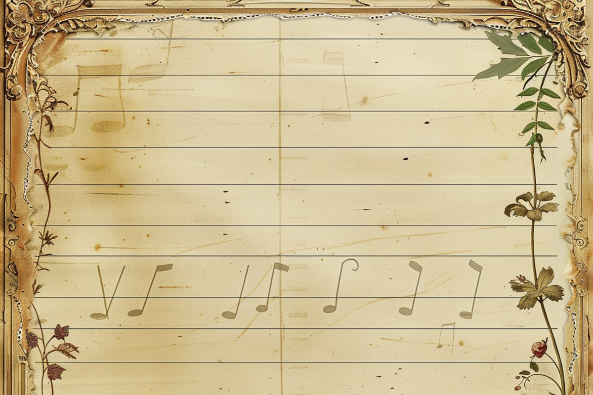 Vintage Music Sheets, a Pattern Graphic by Printable Treasure (Photo 9 of 10)
