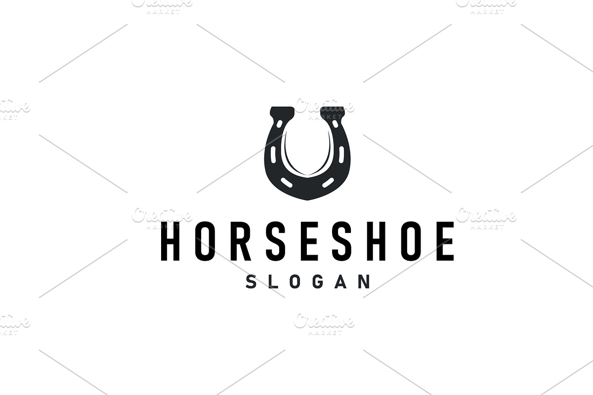 horseshoe logo design western cowboy, a Branding & Logo Template by Maylianaw28