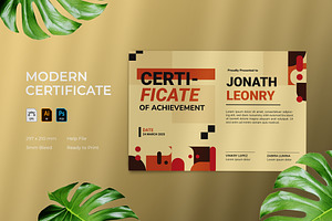 Modern Classic - Certificate, a Print Template by VUNIRA