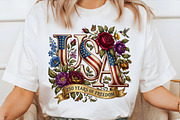 USA 250 Years of Freedom Floral PNG, an Illustration by designcity5 (Thumbnail 3 of 4)