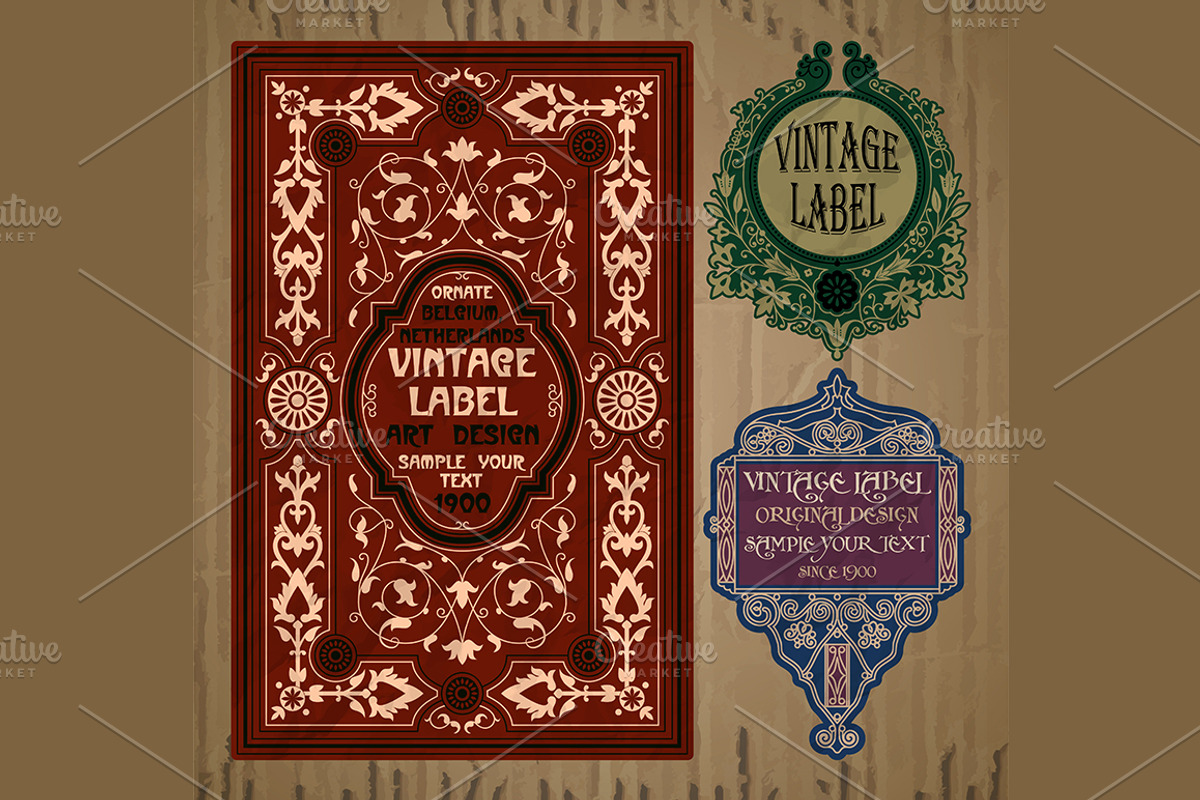 Label Art Nouveau - sets, a Decorative Illustration by Stanislav Kharchevskyi (Photo 2 of 8)
