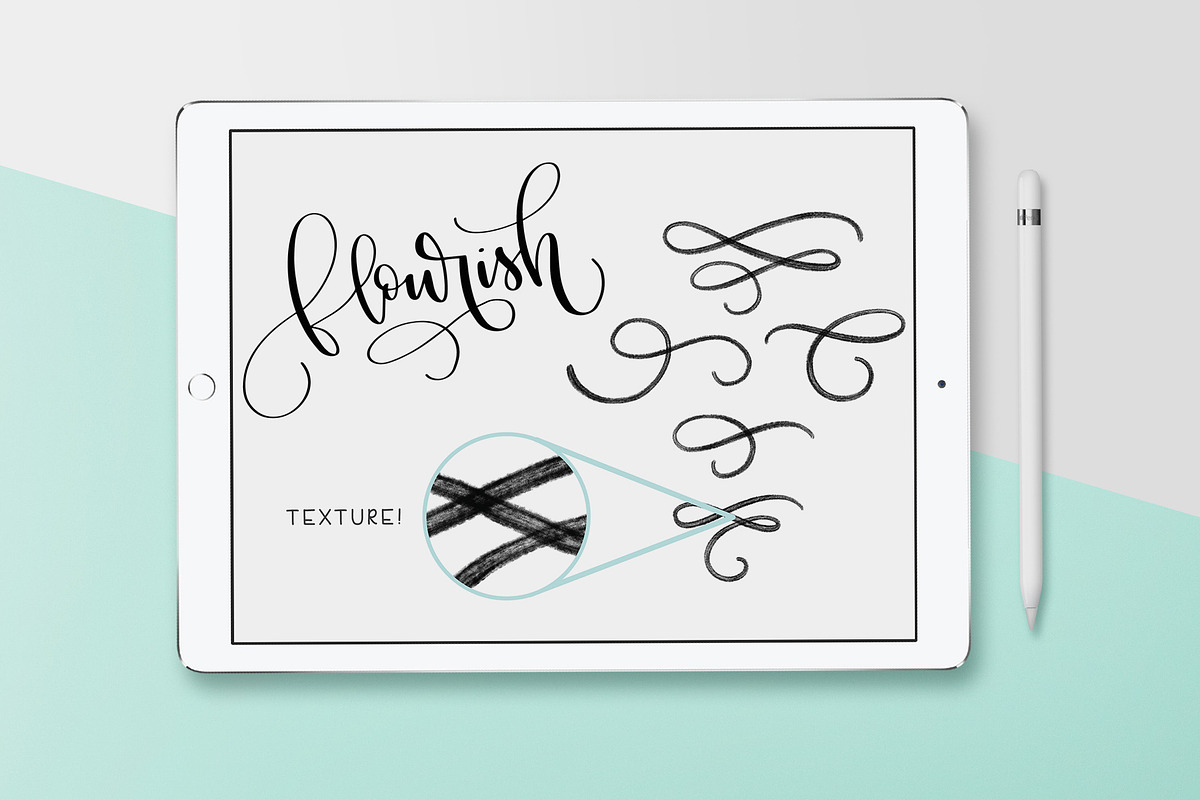 iPad Lettering Brush for Procreate, a Brush Add-On by Hewitt Avenue (Photo 2 of 3)