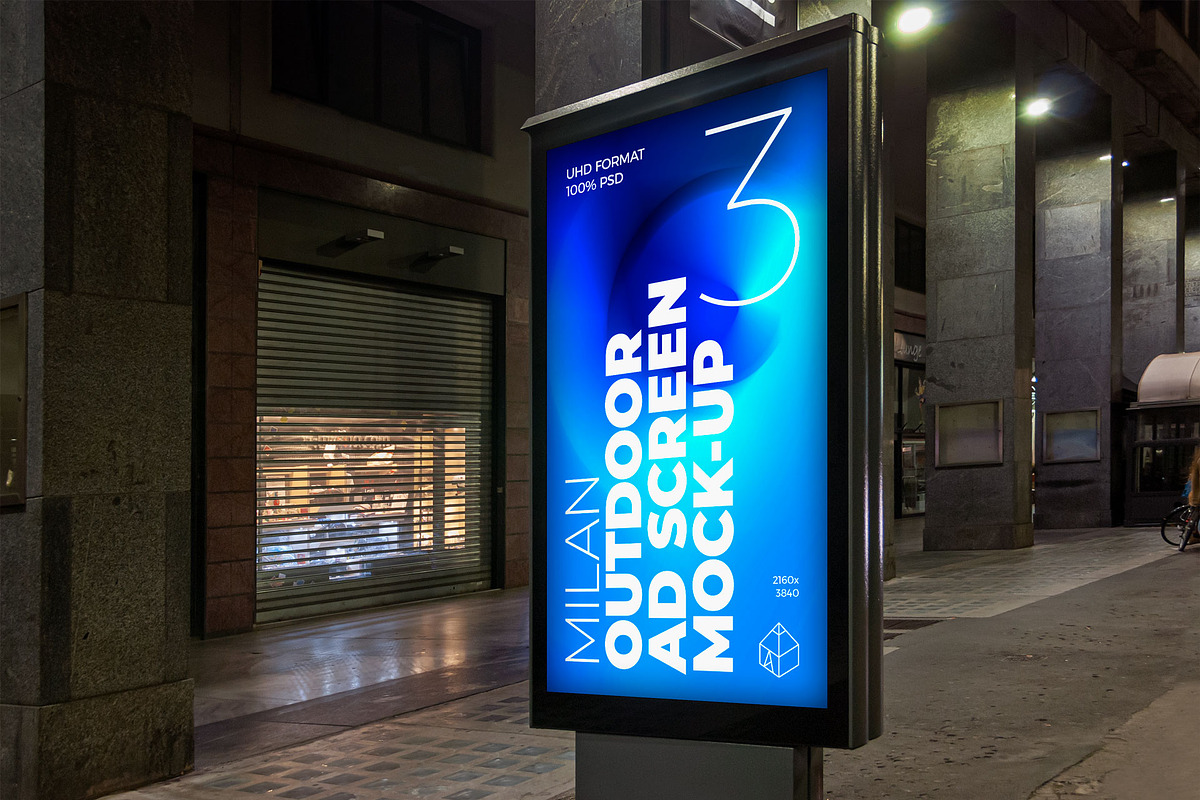 Milan Outdoor Ad Screen MockUps Set, an Advertising Mockup by Graphic Shelter (Photo 6 of 7)