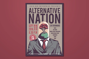 Alternative Music Hand Drawn Flyer, a Flyer Template by ashenterprise