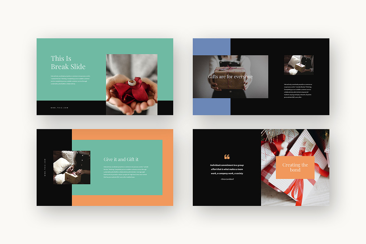 Toiz : Gift Business Powerpoint, a Presentation Template by Punkl Camp (Photo 13 of 16)