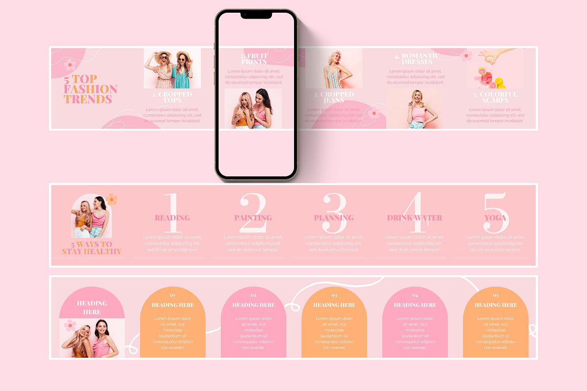 Pastel Instagram Carousel Templates, a Social Media Template by SunshineStudioBoutique (Photo 4 of 10)