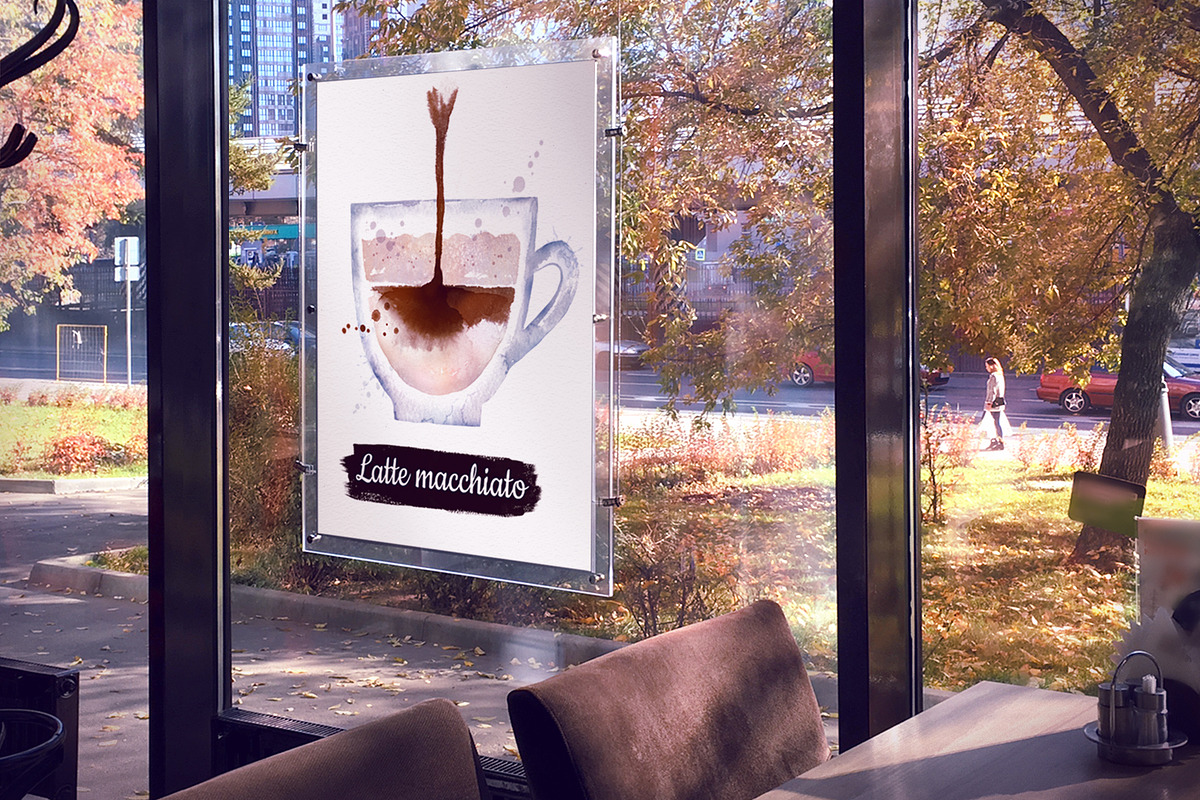 28 Watercolor Coffee Recipes, an Object Graphic by Sonya Illustrations (Photo 3 of 7)