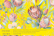 Protea Watercolor Seamless Pattern, a Pattern Graphic by Fabrivo (Thumbnail 3 of 11)