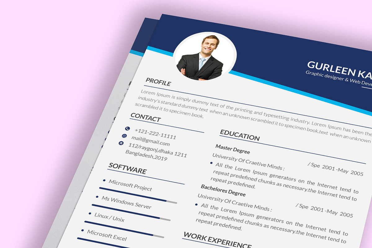 Clean Resume/CV, a Resume Template by designvillage (Photo 5 of 12)