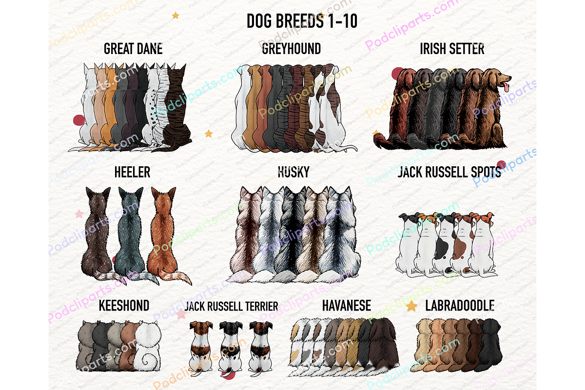 Personalized Dog Family Clipart PNG, a Person Illustration by Podcliparts (Photo 7 of 7)