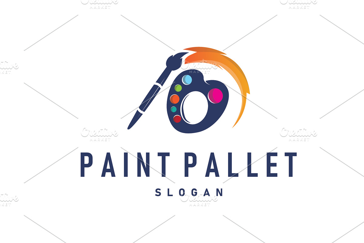 logo design paint palette board, a Branding & Logo Template by Maylianaw28