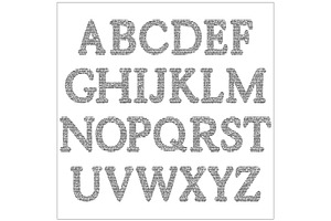 Vector Alphabet Set, an Outline Icon by RODINA