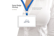 Name Badge Mockup, an Advertising Mockup by rebrandy (Thumbnail 1 of 6)
