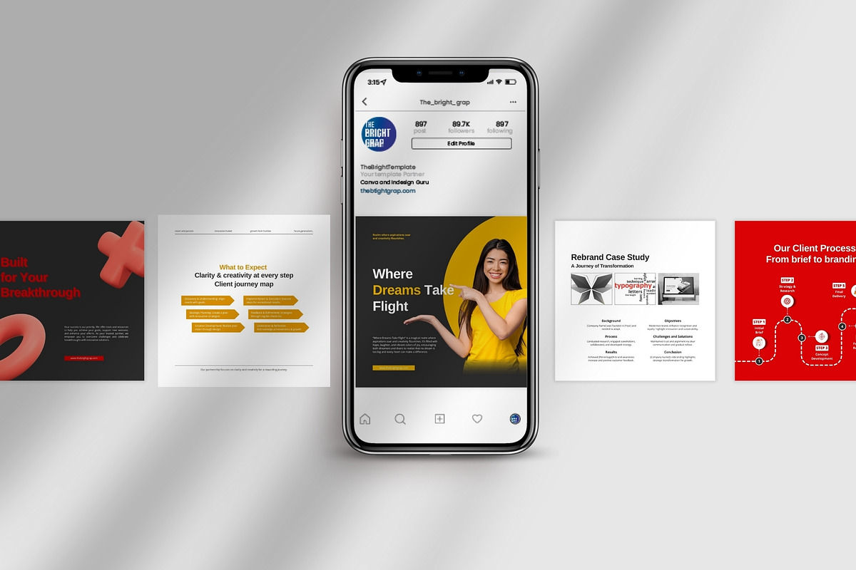 Creative Agency Instagram Post Pack, a Social Media Template by TheBrightGrap (Photo 11 of 13)