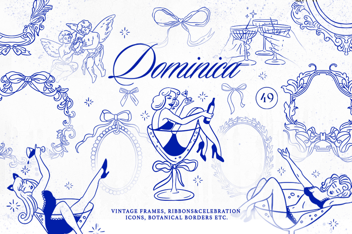 Dominica Vintage Frame Collection, an Object Illustration by NassyArt (Photo 1 of 17)