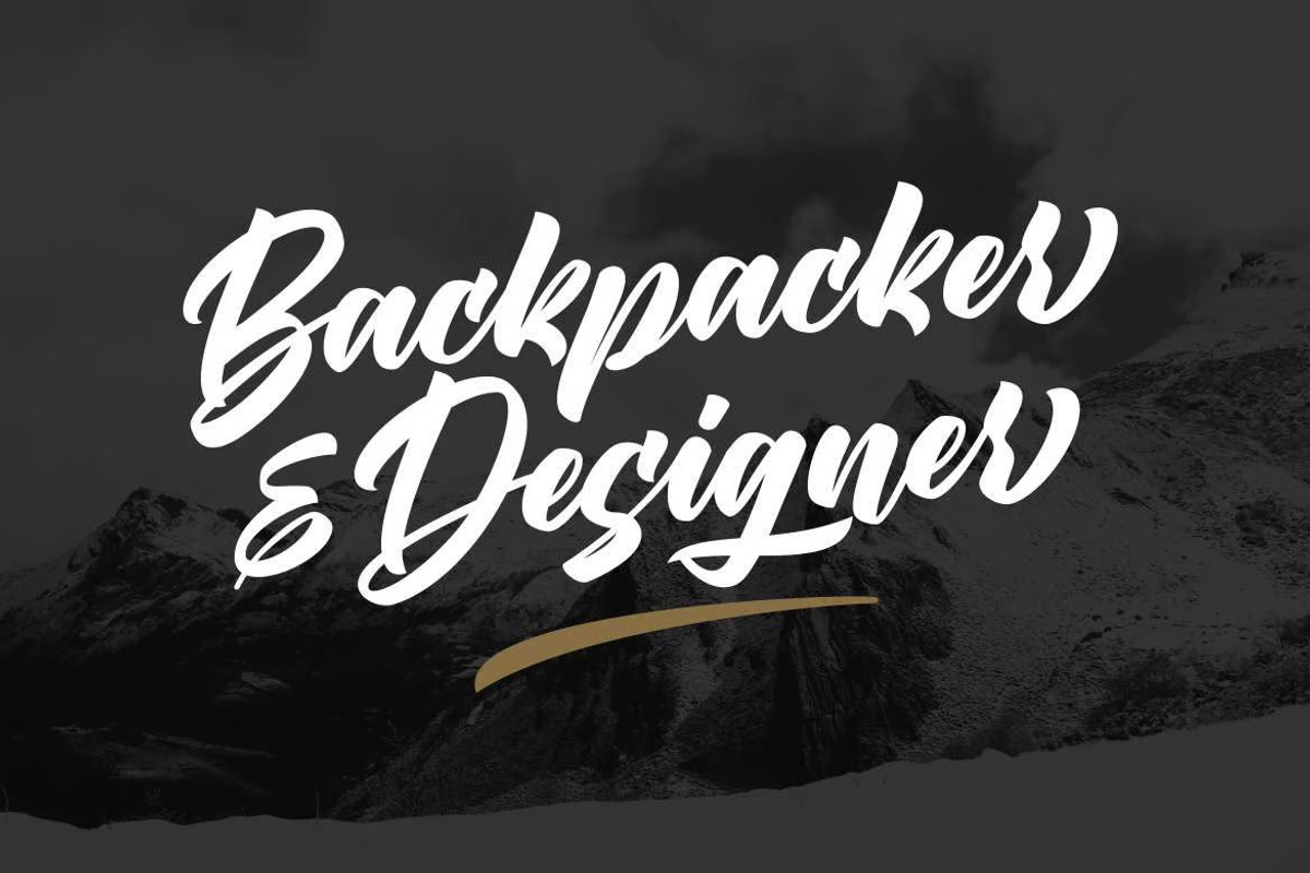 Ergibreak - Bold Script Font, a Script Font by UInstrument (Photo 1 of 9)
