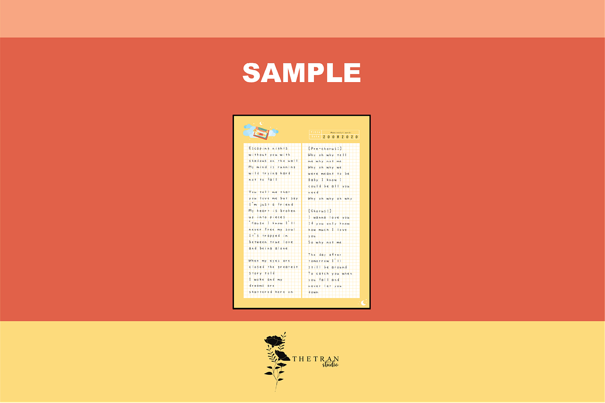 Retro Notepad | Digital Product, a Stationery Template by The Tran Studio (Photo 3 of 4)
