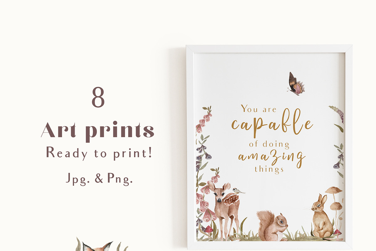 Whimsical Forest Animals Woodland, an Animal Illustration by Grace Noboa Illustrations (Photo 7 of 10)