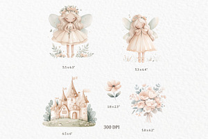 Fairy Garden Baby Girl Clipart