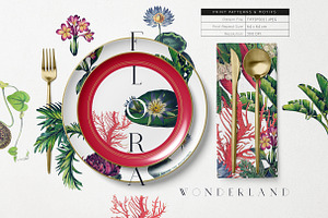 Flora Wonderland Tropical Botanical, a Pattern Graphic by TSTUDIO