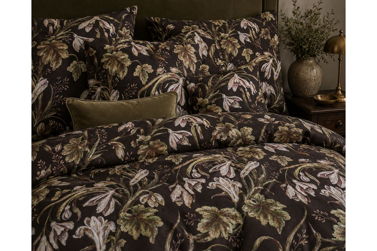Snowdrop Nocturne Botanical Pattern, a Pattern Graphic by MouseGrey (Photo 8 of 9)