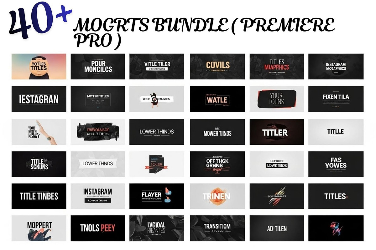 40 Editable Motion Graphics MOGRTs, a Social Media Template by Aban's World (Photo 6 of 11)