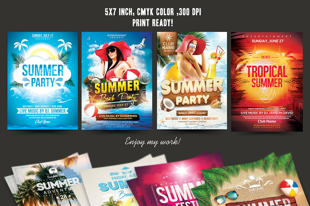 Summer Bundle Flyer Template, a Flyer Template by Briell Design (Photo 3 of 3)