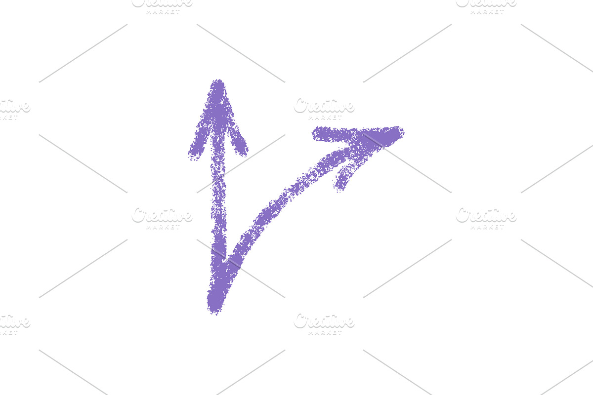 Crayon Doodle Chalk Arrow Sign, an Object Illustration by Elena Pimukova (Photo 14 of 27)