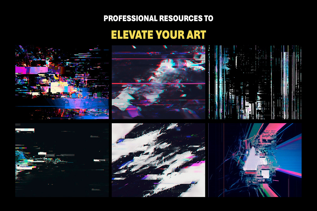 200+ Glitch Effect Overlays, a Texture Graphic by Mikel Blazgad (Photo 4 of 11)