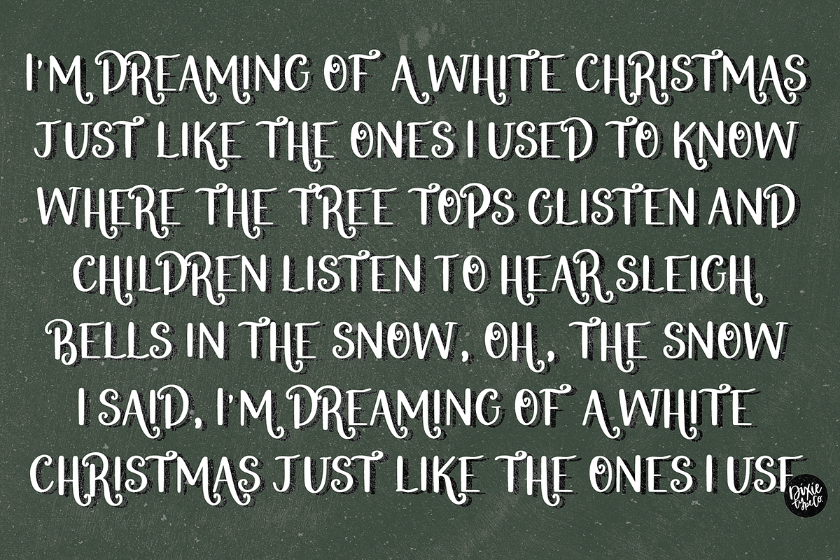 DASHER Farmhouse Christmas Font, a Font by Blush Font Co. (Photo 3 of 9)