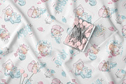 Cute Sleeping Baby Seamless Pattern, a Pattern Graphic by StudioGlouna (Thumbnail 2 of 5)