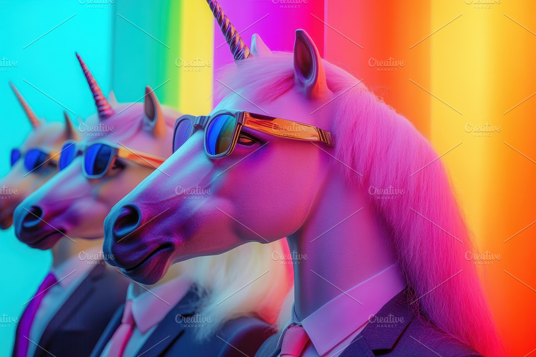 Stylish unicorn professionals, a Photo by Pavel_design