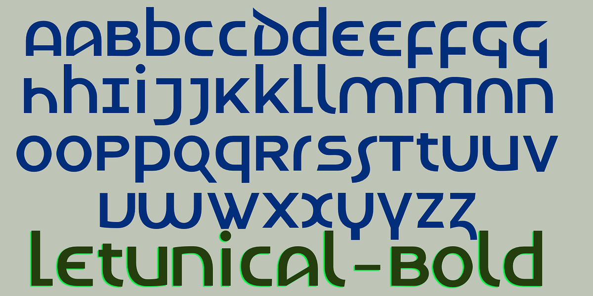 Letunical, a Sans Serif Font by Ingrimayne Type (Photo 4 of 8)