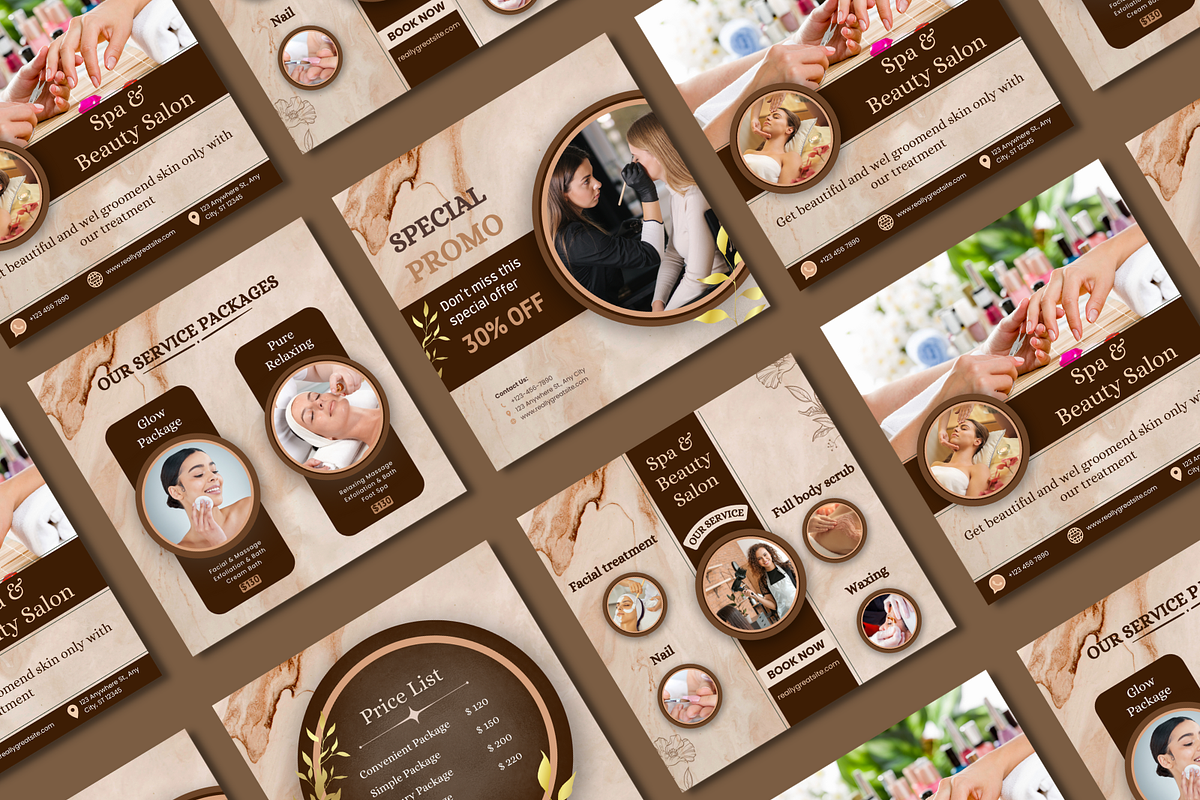 Instagram Canva Templates for Salon, a Social Media Template by Qamso Designs (Photo 2 of 2)