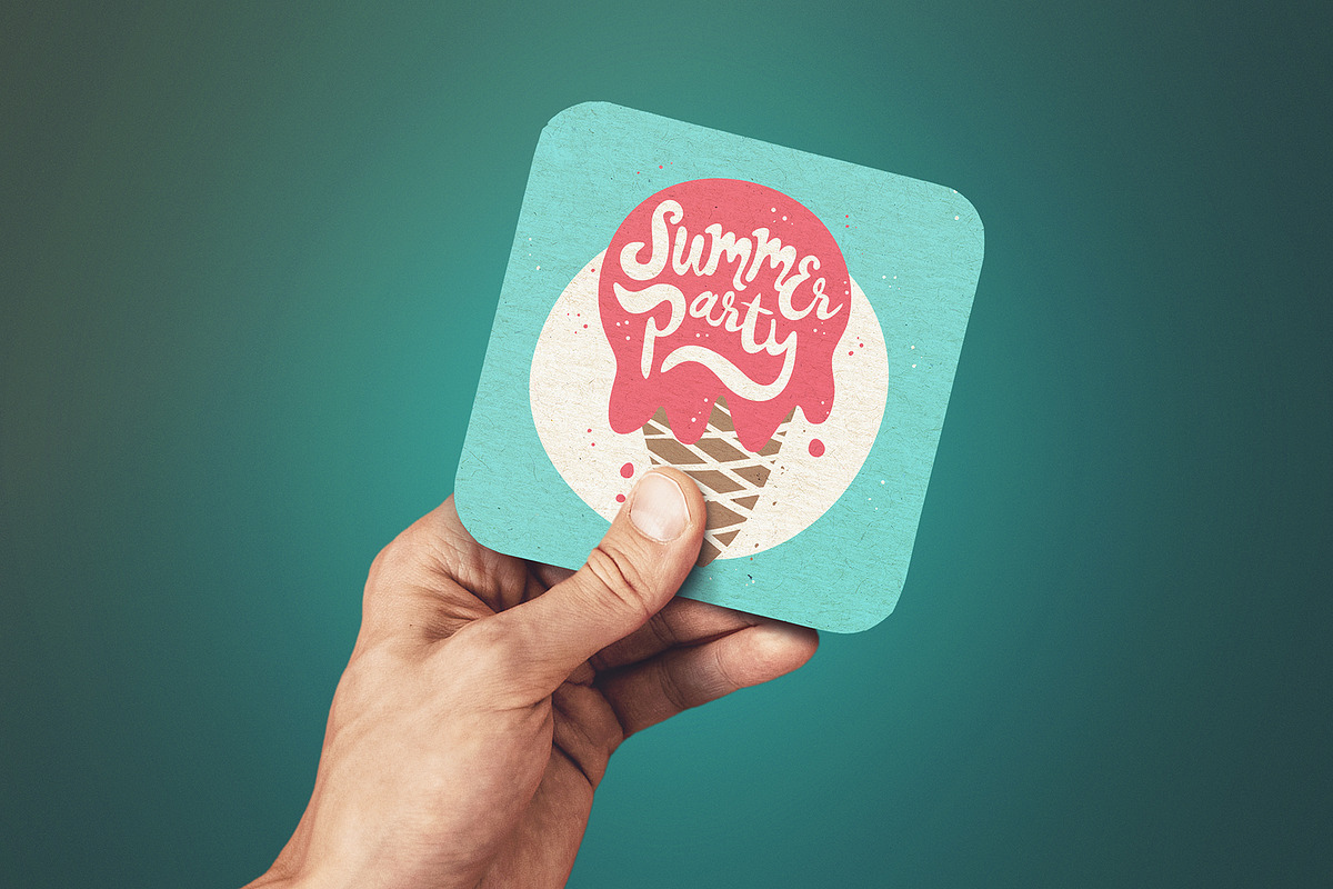 Clean Hand Man Coaster Mockups x4, a Packaging Mockup by SmartDesigns (Photo 5 of 5)
