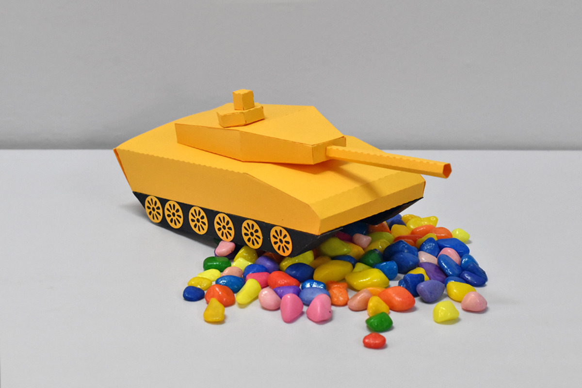 DIY Army Tank Favour - 3d papercraft, a Templates & Theme by PAPER amaze