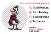 Christmas Whimsical Duck Clipart, an Illustration by Dream Creation (Thumbnail 7 of 7)