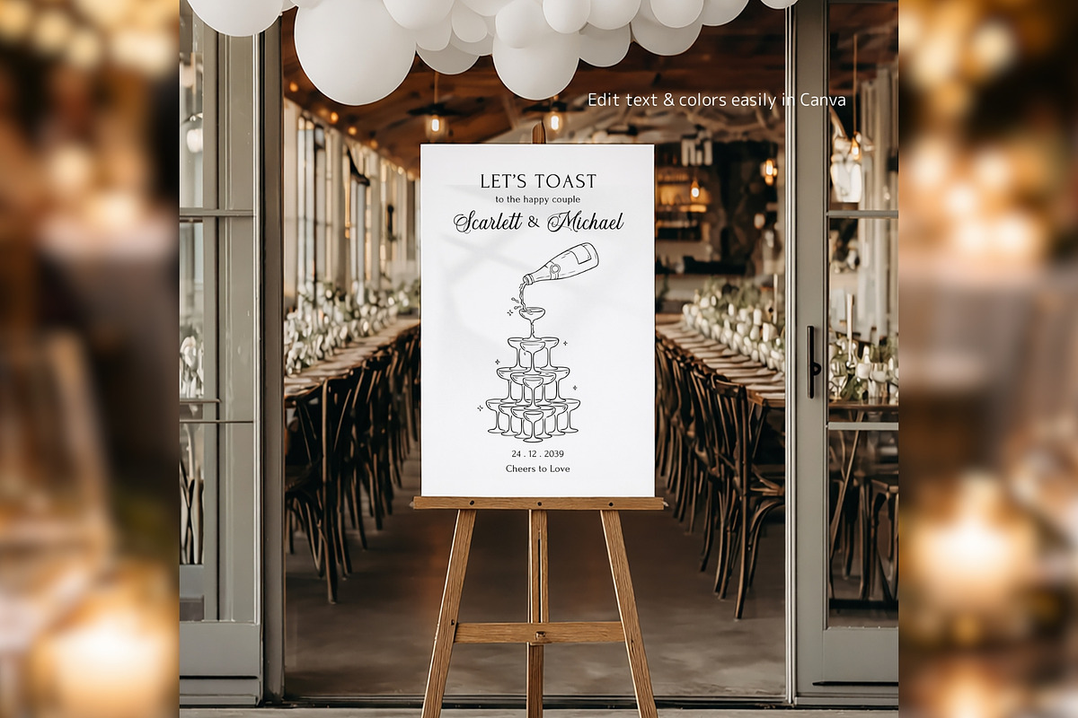 Luxury Engagement Sign Canva pg004, a Poster Template by TyphoonStudio (Photo 5 of 8)