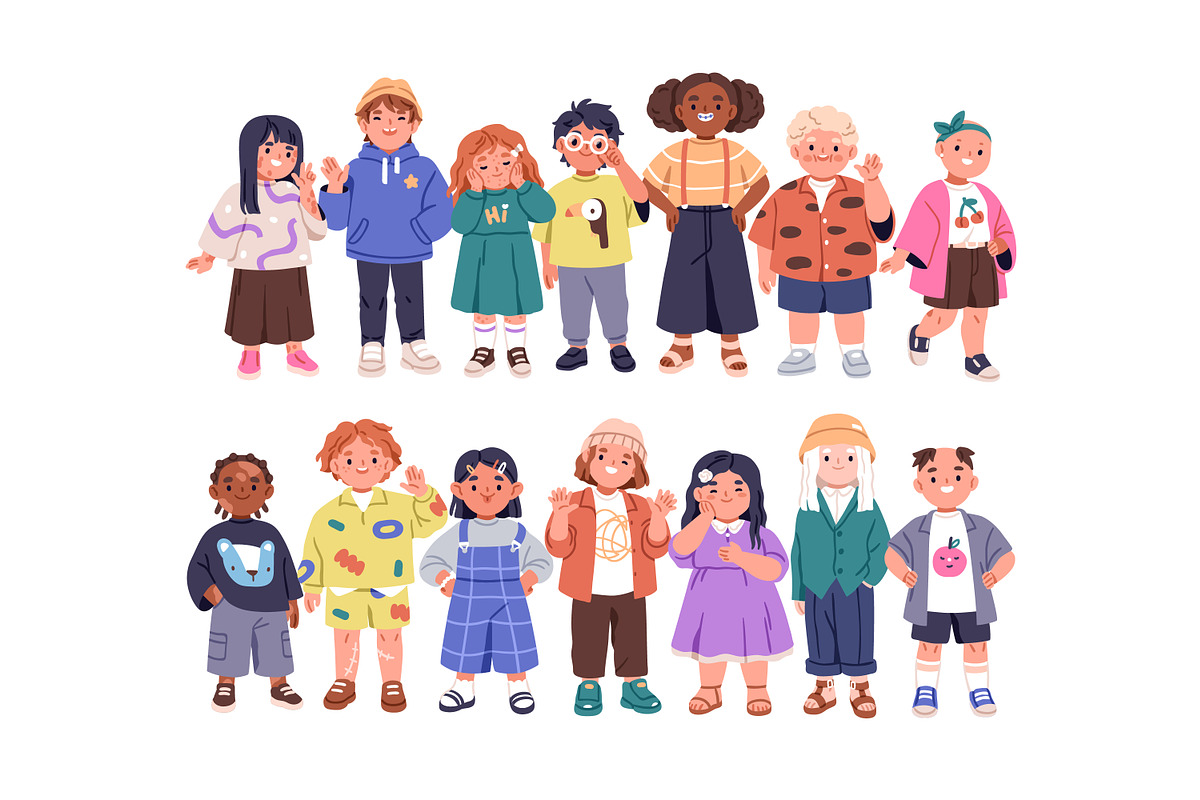 Diverse kids with appearance feature, a Person Illustration by Good Studio (Photo 2 of 3)