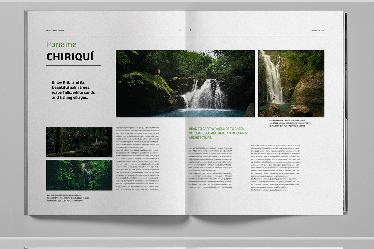Green Travel Bookl Brochure Template preview 4
