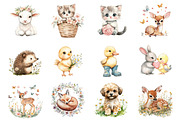 Spring Baby Animals Clipart, an Illustration by Design Market (Thumbnail 3 of 5)