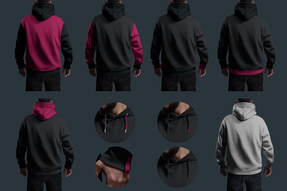 5 Mockups Oversize Hoodie, a Hoody Mockup by Grow Design Craft Studio (Photo 3 of 8)