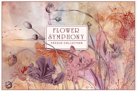 Fresco collection Flower symphony, a Wallpaper Graphic by Natalia0307