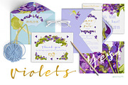 Sweet Violets, an Illustration by watercolorwild.graphics (Thumbnail 2 of 8)